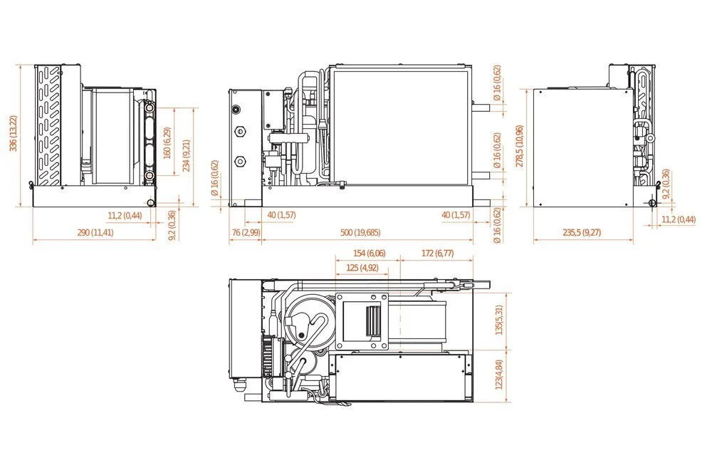 Frigomar SCU16 Dimensions
