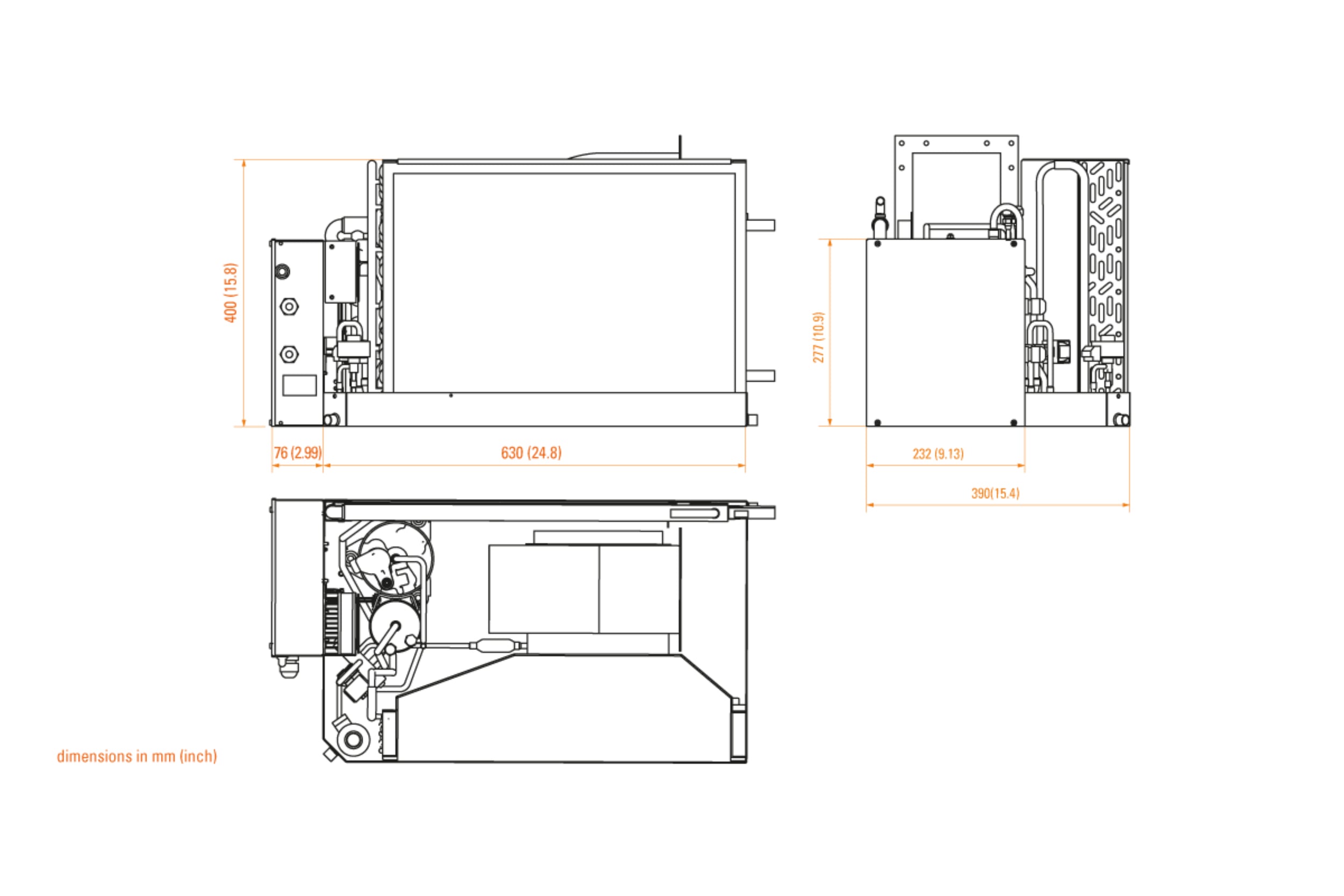 Frigomar SCU24VFD AC Dimensions