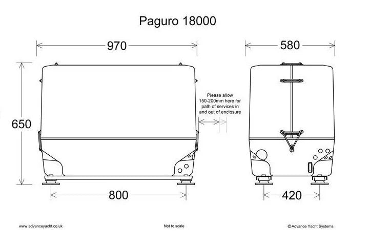 Paguro 18000 dimensions